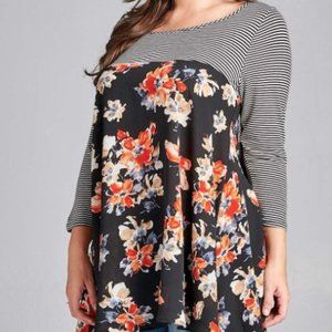 Floral Printed Tunic Top